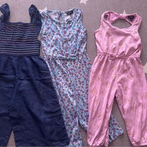Kids Floral and Pink Jumpsuit Set